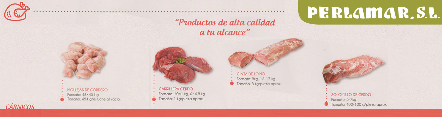 carnicos-3Perlamar S.L. distribuidor de Cárnicos congelado para Hostelería Perlamar S.L. distribuidor de Cárnicos congelado para Hostelería
